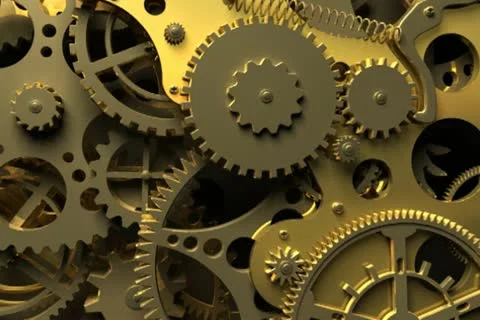 Abstract gold clockwork Stock Footage 11357409