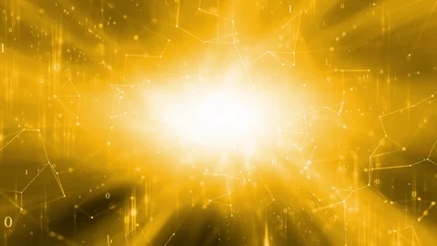 Abstract gold colored digital computer background Vídeos de archivo 124863282