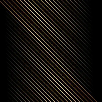 Abstract gold diagonal line pattern on black background and texture. Stock Illustration