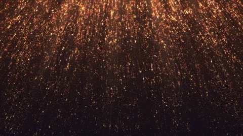 Abstract gold digital background animation. Golden glowing particles and lines Stock Footage 247845803