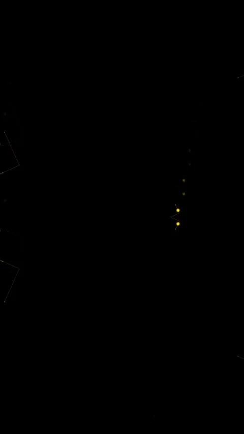 Abstract Gold Dot Network on Black Background 库存影片 342228884