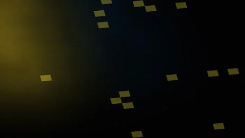 Abstract gold dust particles falling on dark blue background Stock-Footage 345652347
