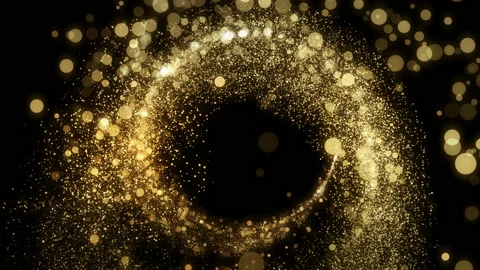 Abstract Gold Dust Particles Intro Animation Stock Footage