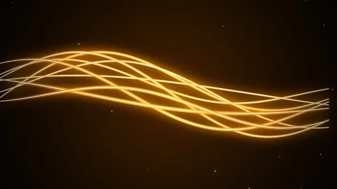Abstract gold energy wave line flow background visualization for tech prese.. Stock Footage 344517150