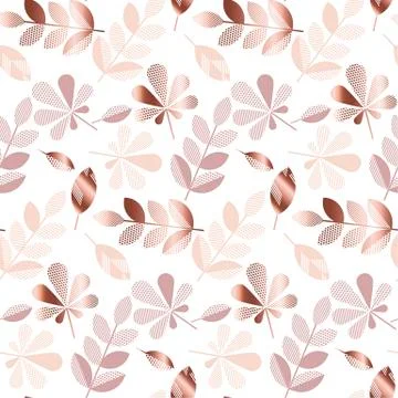 Abstract gold fall leaves pattern vector illustration.  tender elegant celebr Stock Illustration