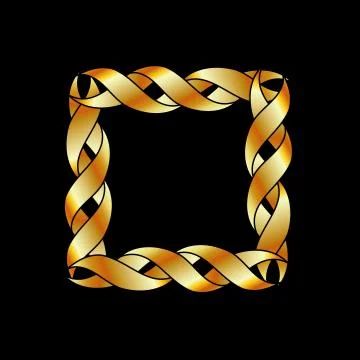 Abstract gold frame or design element  Stock Illustration