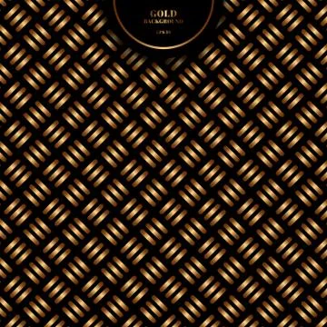 Abstract gold geometric cross pattern bold line on black background and textu Stock Illustration