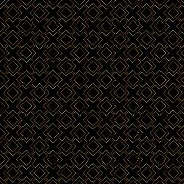 Abstract gold geometric lines pattern on black background luxury. Stock Illustration