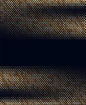 Abstract Gold Geometric Squares on Dark Background, gold metal background Stock Illustration