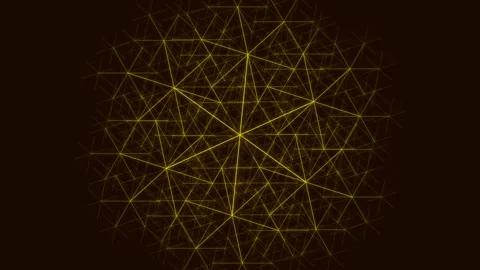 Abstract gold geometry moving lines forming intricate hexagonal patterns on.. Stock Footage 342583253