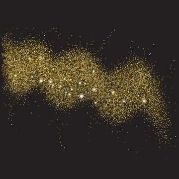 Abstract gold glitter background for the card, invitation, brochure, banner,  Stock Illustration
