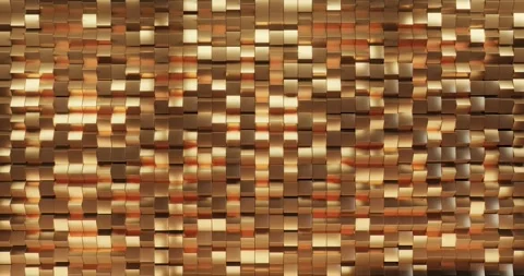 Abstract Gold Glitter Cube pattern background Stock Footage 257900339