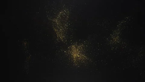 Abstract Gold Glitter Particles Video stock 247743812