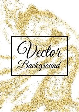 Abstract gold glitter template Stock Illustration