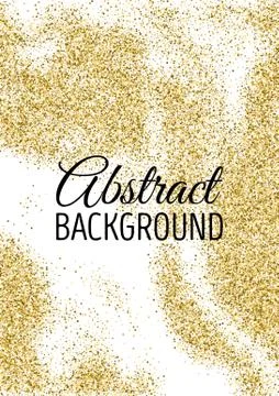Abstract gold glitter template Stock Illustration