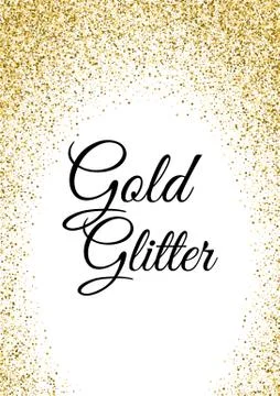 Abstract gold glitter template Illustrazione stock