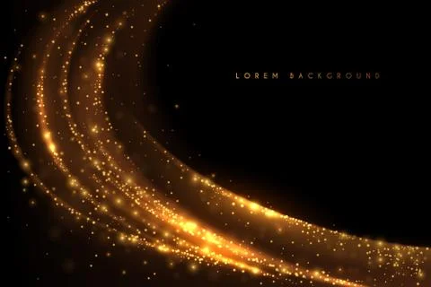 Abstract gold glowing effect background Stock Illustration