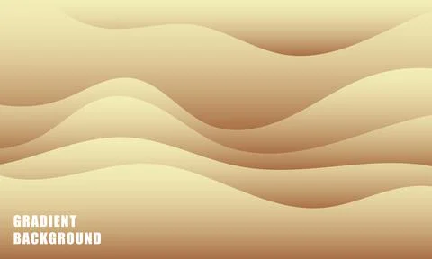 Abstract gold gradient wavy background, Liquid color background design Stock Illustration