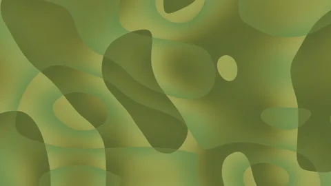 Abstract gold green gradient background with layered fluid shapes Stock Footage 336354448