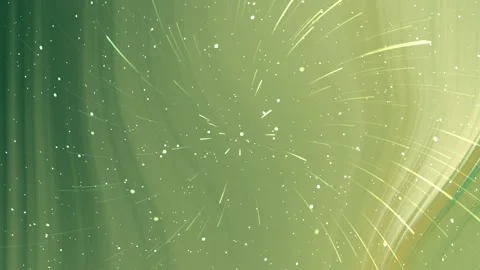 Abstract gold green gradient background art with light streaks and white particl Stock Footage 336354665