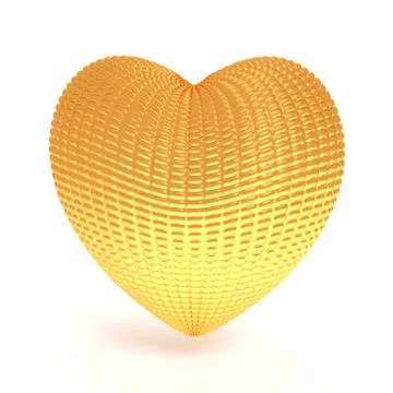 Abstract gold heart Stock Illustration