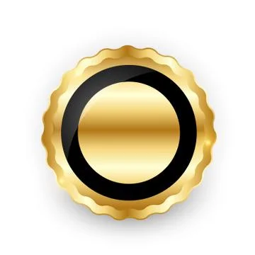 Abstract Gold Label Template on white. Vector Illustration Stock Illustration