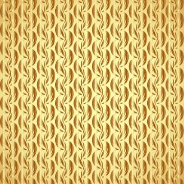 Abstract gold leaf seamless pattern with ethnic ornament Stock Illustration