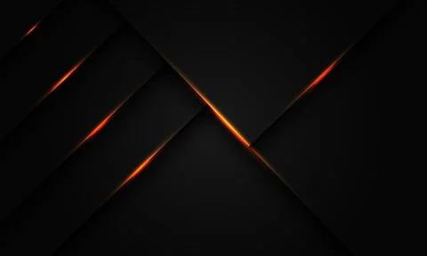 Abstract gold light black shadow line geometric on grey metallic design Stock Illustration