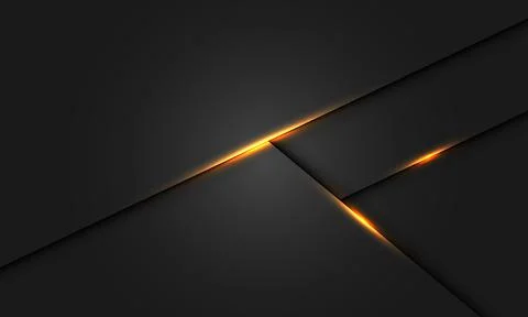 Abstract gold light black shadow line geometric on grey metallic design Stock Illustration