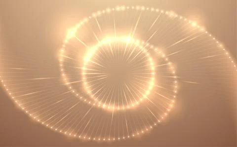 Abstract gold light circle background Stock Illustration