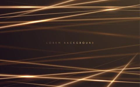 Abstract gold light lines background Stock Illustration