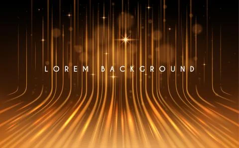 Abstract gold light lines background Stock Illustration
