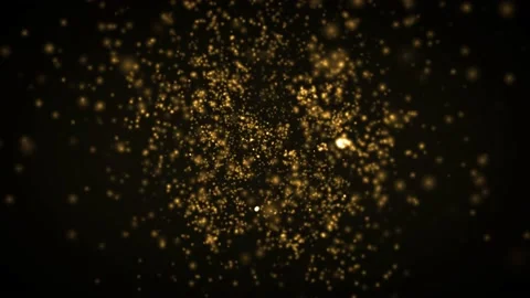 Abstract Gold Light Sparkling Particles Background Loop Stock Footage 134825418