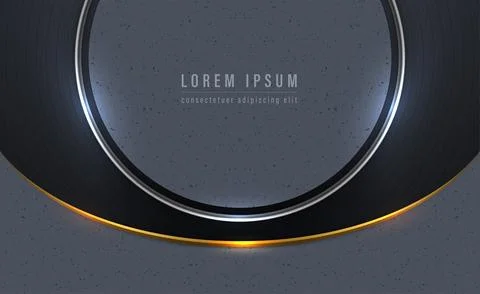 Abstract gold line curve with circle frame and circle lines Stock Illustration