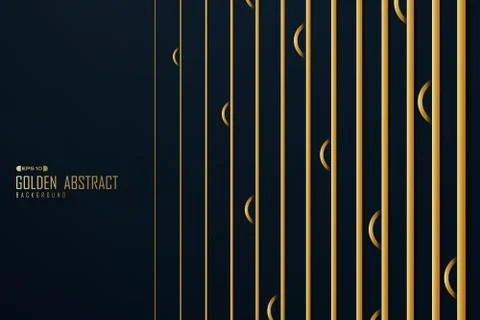 Abstract gold line pattern of geometric design cover background. illustration Stock-Illustration