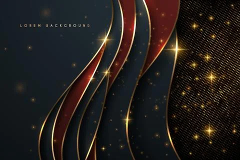 Abstract gold lines luxury background Stock Illustration