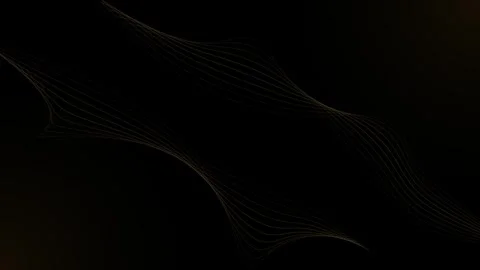 Abstract gold lines motion graphic on black background creates elegant seam.. Stock Footage 345574428