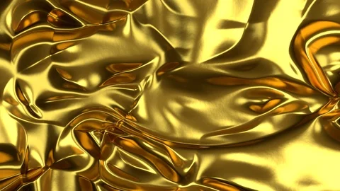 Abstract gold liquid marble background. Golden wave animation. Stock Footage 125289632