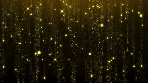 Abstract gold magic light trail particle dust glittering background camera fly t Stock Footage 121841066