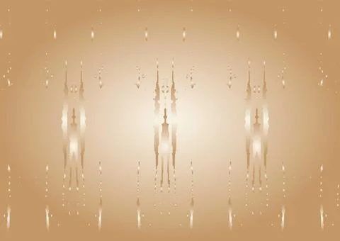 Abstract Gold Metallic Shapes Composition, brown abstract background design. Stock Illustration