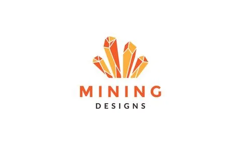Abstract gold mining logo vector icon illustration design Illustrazione stock