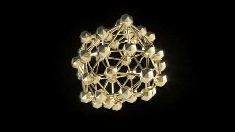Abstract gold object able to loop Stock-Footage 256685669