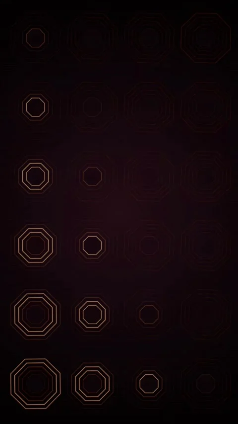 Abstract gold octagons pulsing over dark background dynamic footage. 스톡 동영상 344707116