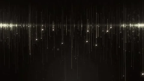 Abstract gold particle rain falling on black base. Stock Footage 340463809