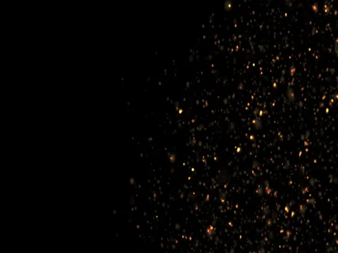 Abstract Gold Particles on Black Background 库存影片 73594470