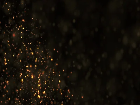 Abstract Gold Particles on Black Background Stock Footage 73620446