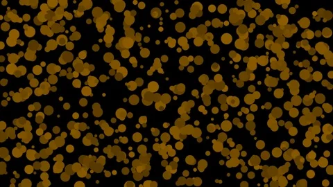 Abstract gold particles bokeh texture falling on deep black background. Stock Footage 337658119