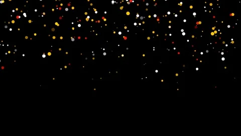 Abstract gold particles dust flickering and dropping on the flower. Video stock 344095793