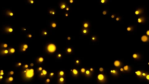Abstract gold particles dust flickering and dropping on the flower. Stock-Footage 344095808