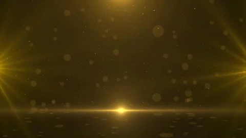 Abstract Gold Particles Floating in Elegant Light Stock Footage 334572364